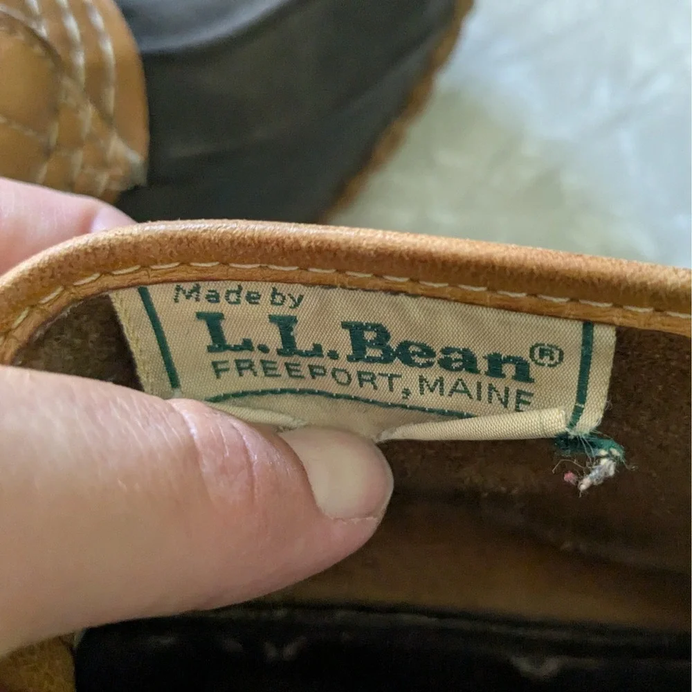 Vintage LL Bean Mens 9 Hunting Duck Boots Brown Tan Made in USA